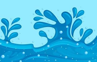 water splash blauwe kleur achtergrond vector