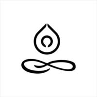 yoga logo ontwerp abstract vector sjabloon lineaire stijl