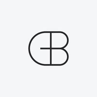 brief cb monogram logo ontwerpsjabloon. vector