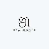 initialen brief een logo-ontwerpsjabloon voor moderne lijnkunst. vector