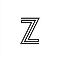 z letter monogram logo in monoline stijl. vector