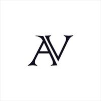 letter av logo ontwerp vector
