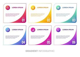 moderne gradiënt infographic vector