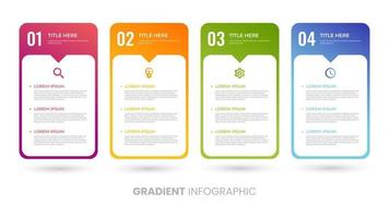 moderne kleurrijke gradiënt infographic vector