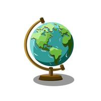 happy earth day vectorillustratie van earth globe met prachtig uitzicht op de aarde vector