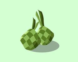 islamitische dag eten ketupat vectorillustratie vector