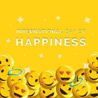 internationale dag van geluk vectorillustratie vector