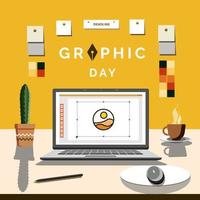 wereld grafische dag vectorillustratie vector