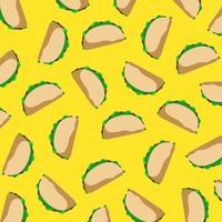 taco's voedsel illustratie vector patroon