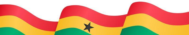 Ghana vlag Golf geïsoleerd op png of transparante achtergrond, symbool Ghana. vector illustratie