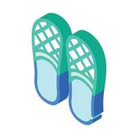 pantoffels schoenen isometrisch pictogram vector illustratie teken