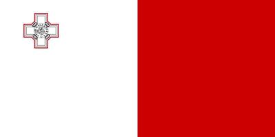 kleur geïsoleerde vectorillustratie de vlag van malta vector