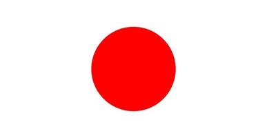 kleur geïsoleerde vector illustratie vlag van japan