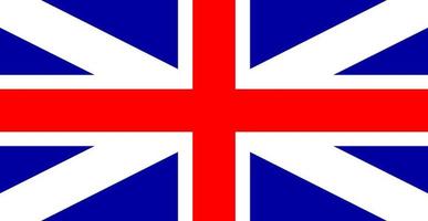 kleur geïsoleerde vectorillustratie van de vlag van Groot-Brittannië vector