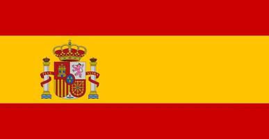 kleur geïsoleerde vector illustratie vlag spanje