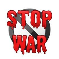 stop oorlog waarschuwing ontwerp vector