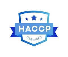 haccp gecertificeerde award kleur platte stijl vector