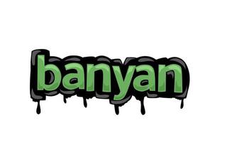 banyan schrijven vector ontwerp op witte achtergrond