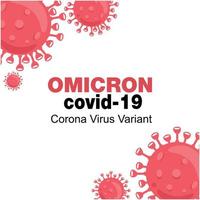 ommicron-variant is een nieuwe variant van de covid 19-afbeeldingsachtergrond. basiselement grafische middelen. bewerkbare vector in eps 10.