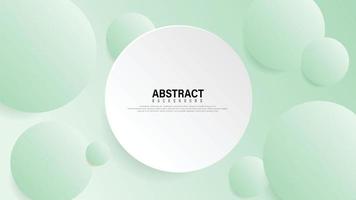 witte cirkel papier gesneden stijl. met pastel cirkel achtergrond abstracte vector rendering 3D-vorm. minimale wandscène. vector illustrator