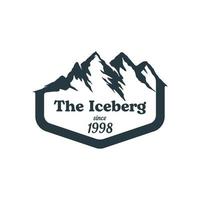 moderne ijsberg berg logo silhouet. alpine of Himalaya berg logo vector