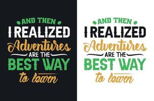 camping typografie t-shirt ontwerpsjabloon vector