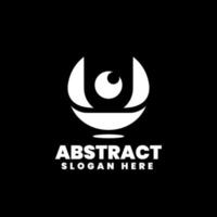 abstract logo, silhouetstijl vector