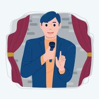 stand-up comedian concept vector