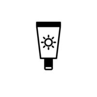 sunblock, zonnebrandcrème, lotion, zomer ononderbroken lijn pictogram vector illustratie logo sjabloon. geschikt voor vele doeleinden.