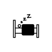 slaap, dutje, nacht ononderbroken lijn pictogram vector illustratie logo sjabloon. geschikt voor vele doeleinden.