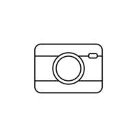 camera, fotografie, digitaal, foto dunne lijn pictogram vector illustratie logo sjabloon. geschikt voor vele doeleinden.