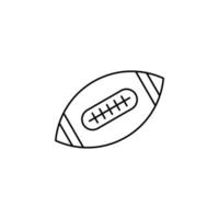 rugby, Amerikaans voetbal dunne lijn vector illustratie logo pictogrammalplaatje. geschikt voor vele doeleinden.