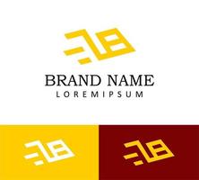 b briefsjabloon logo ontwerp vector