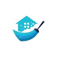 huis schoon logo vector ontwerp
