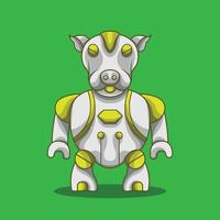 bulldog mecha robot mascotte illustratie vector