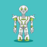 schedel mecha robot mascotte vector