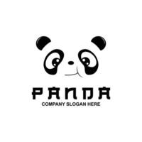 schattige panda logo vector ontwerp, dierlijke achtergrond afbeelding