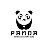 schattige panda logo vector ontwerp, dierlijke achtergrond afbeelding