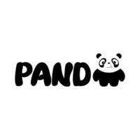 schattige panda logo vector ontwerp, dierlijke achtergrond afbeelding