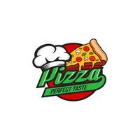 pizza logo ontwerp sjabloon vectorillustratie vector