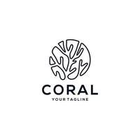 koraal logo pictogram ontwerp vector sjabloon