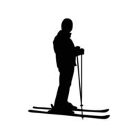 skiën kunst silhouet vector