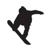 snowboard silhouet kunst vector