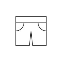 korte broek, casual, broek dunne lijn vector illustratie logo pictogrammalplaatje. geschikt voor vele doeleinden.