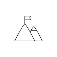 berg, heuvel, berg, piek dunne lijn vector illustratie logo pictogrammalplaatje. geschikt voor vele doeleinden.