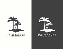 logo ontwerp palmhuis vector