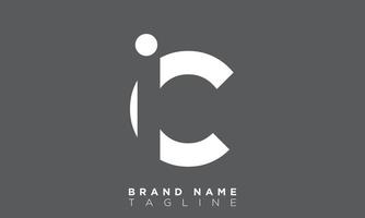 ic alfabet letters initialen monogram logo ci, ik en c vector