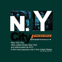 ny new york, element van mannenmode en moderne stad in typografie grafisch design.vector illustration.tshirt, kleding, kleding en ander gebruik vector