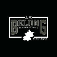 beijing, modern van typografie en belettering grafisch ontwerp in vector illustration.tshirt, kleding, kleding en ander gebruik