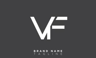 vf alfabet letters initialen monogram logo fv, v en f vector